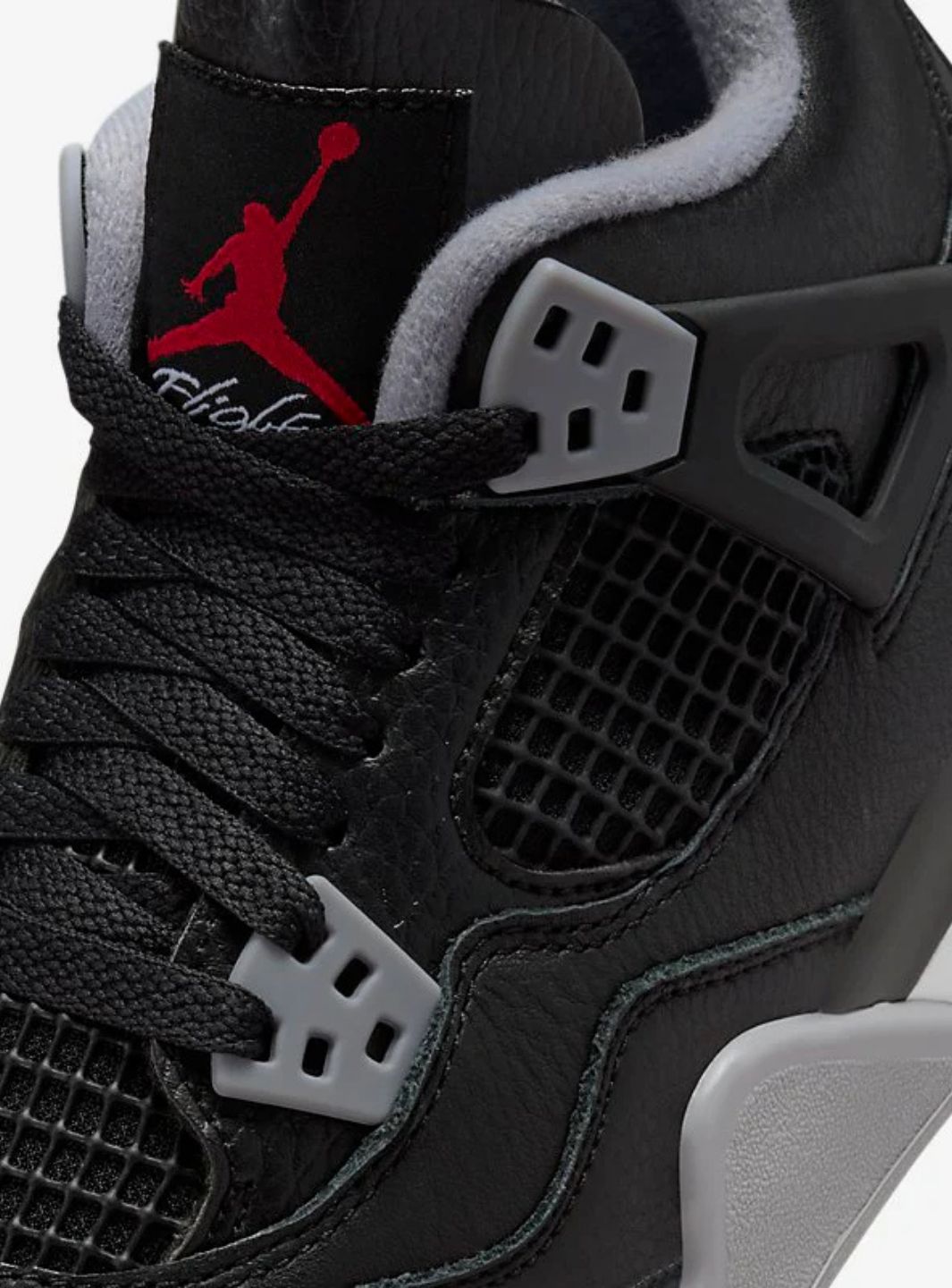 Nike Air Jordan 4 Retro Bred Reimagined sneakers alte in nero rosso - dettaglio suola