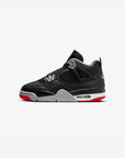Nike Air Jordan 4 Retro Bred Reimagined sneakers alte in nero rosso - vista laterale