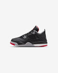 Nike Air Jordan 4 Retro Bred Reimagined sneakers alte in nero rosso - vista laterale