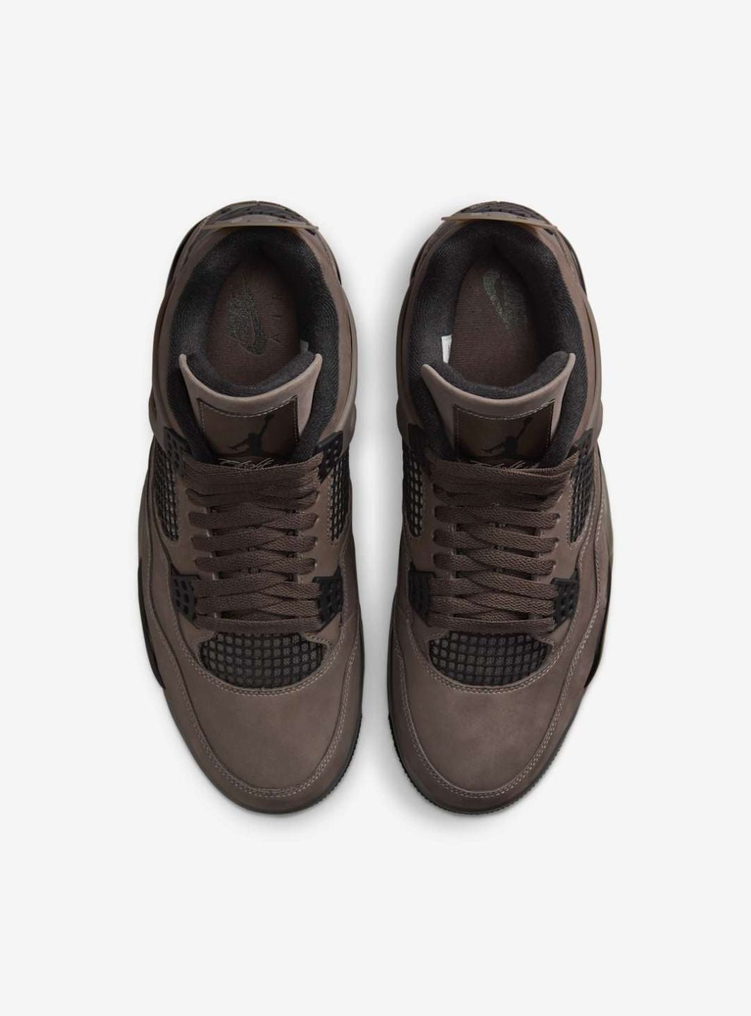 Nike Air Jordan 4 Retro Cave Stone sneakers alte in beige marrone - vista posteriore
