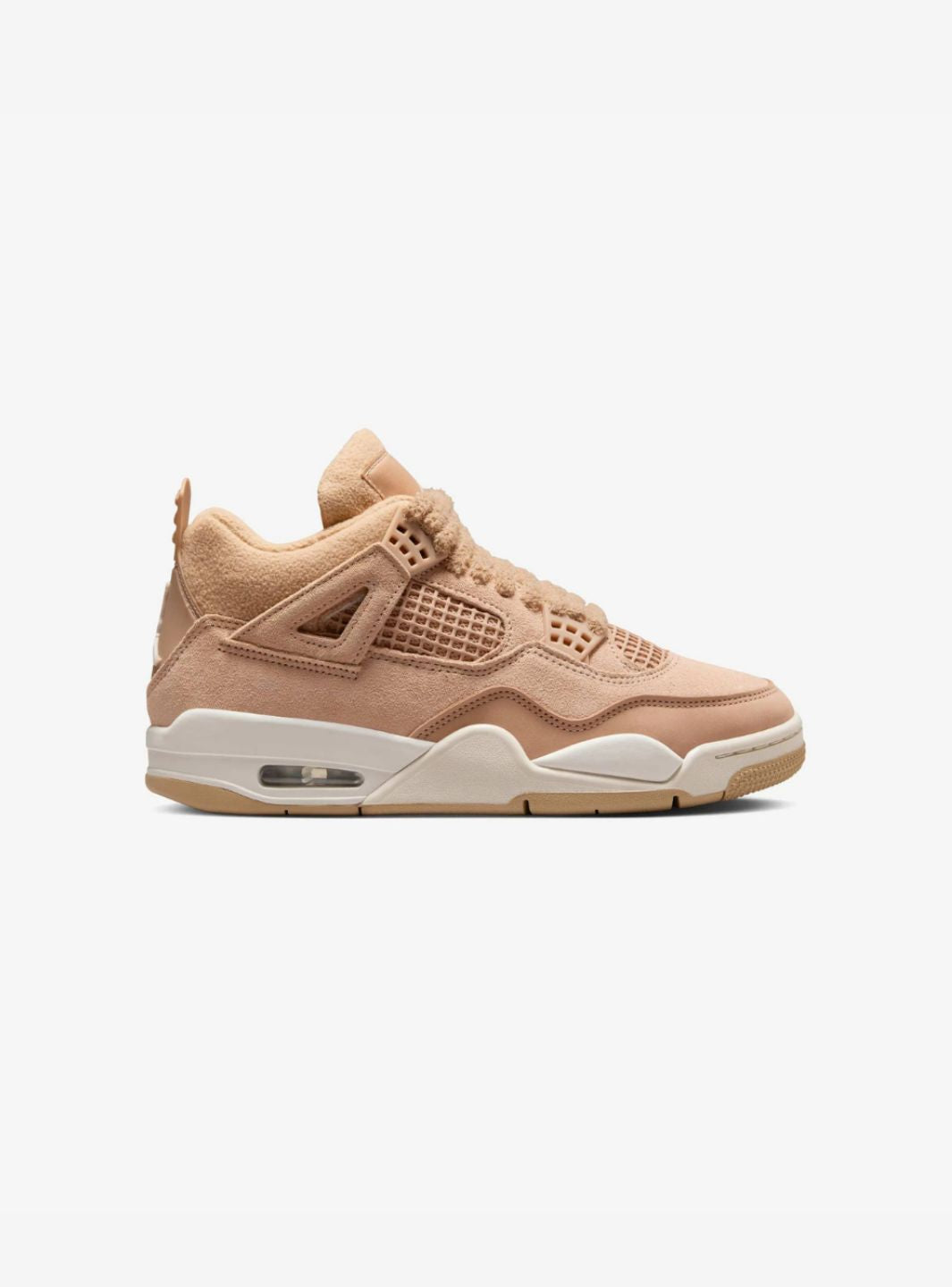 Nike Air Jordan 4 Retro Cozy Girl sneakers alte in beige crema - dettaglio tomaia