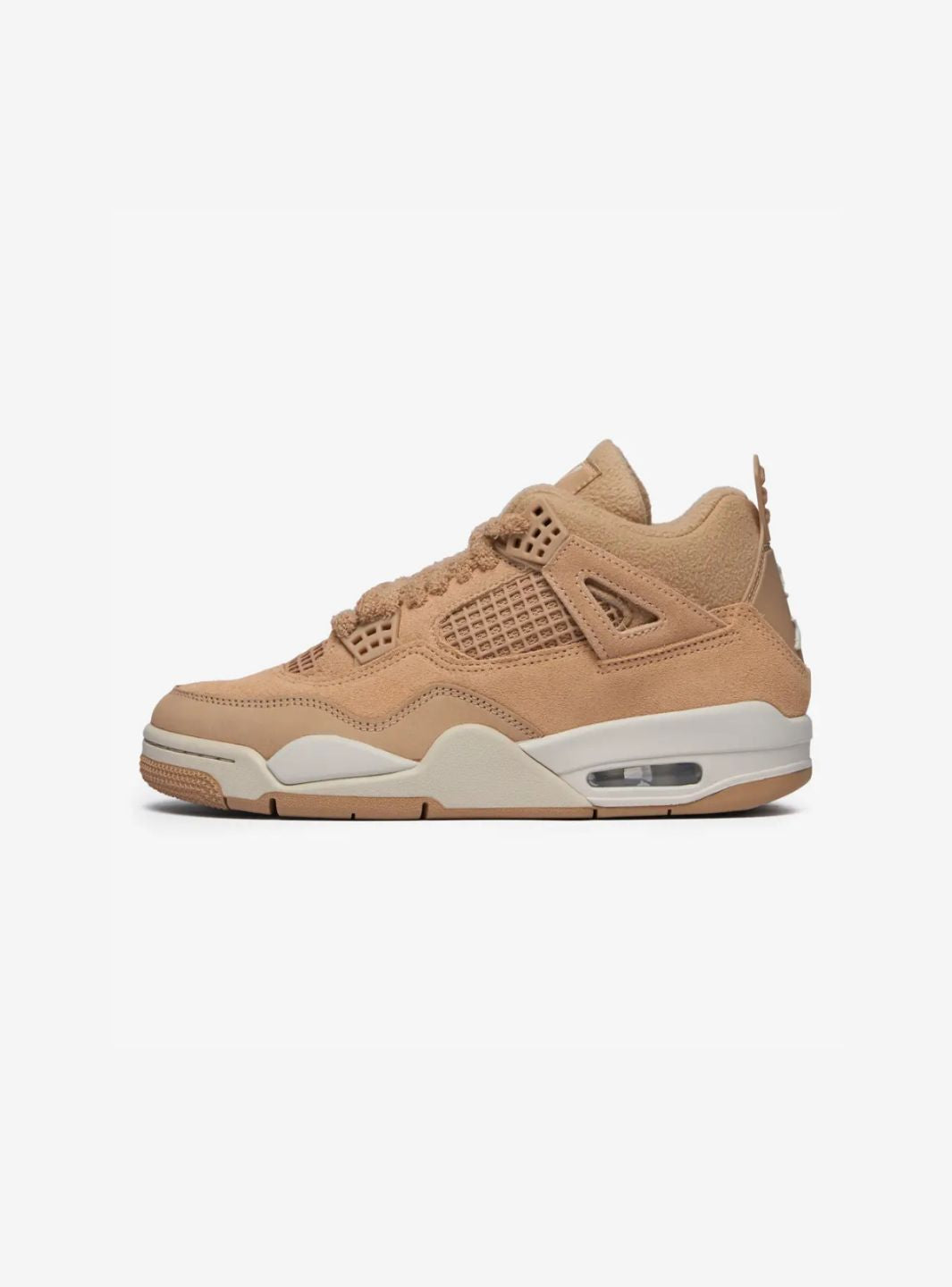 Nike Air Jordan 4 Retro Cozy Girl sneakers alte in beige crema - vista laterale