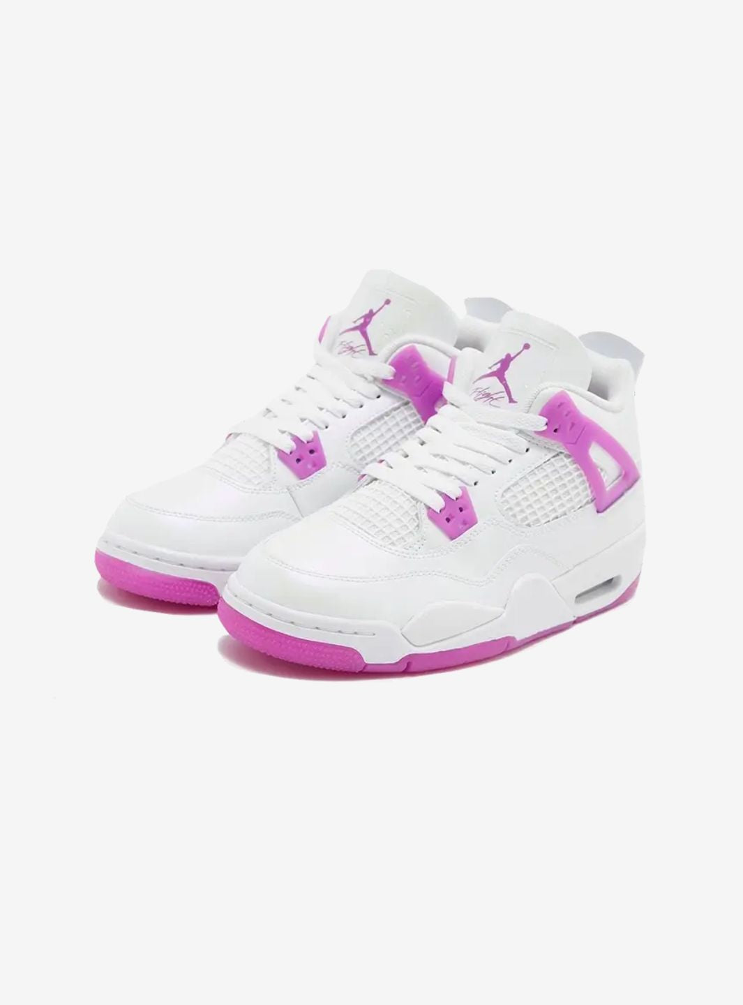 Nike Air Jordan 4 Retro Hyper Violet sneakers alte in viola bianco - vista frontale