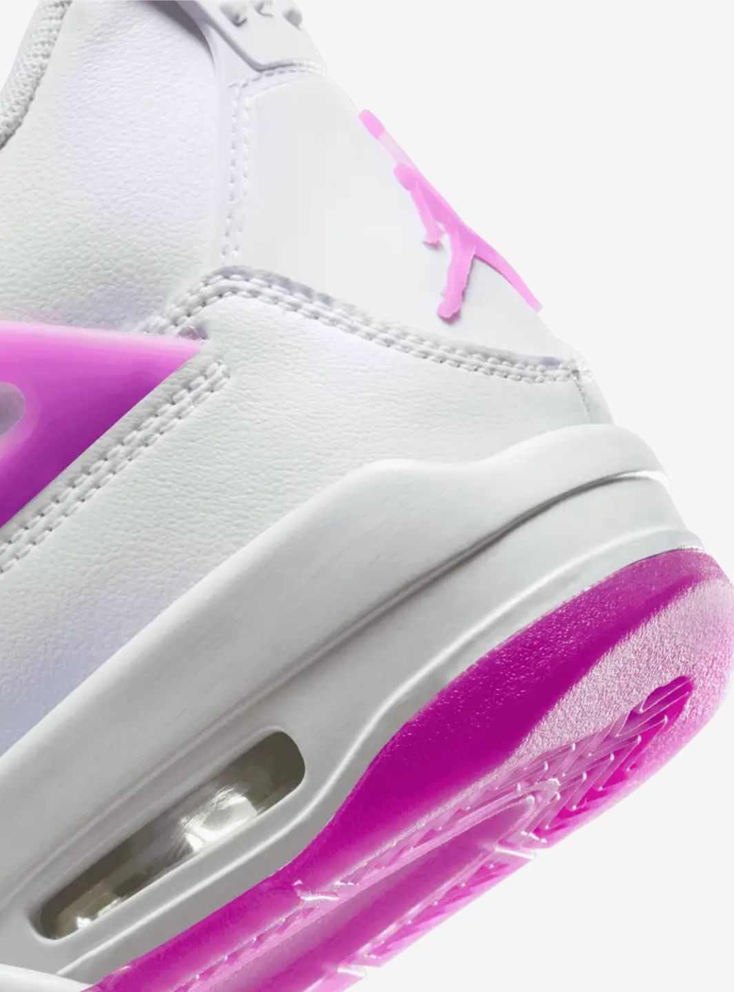 Nike Air Jordan 4 Retro Hyper Violet sneakers alte in viola bianco - vista posteriore