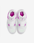 Nike Air Jordan 4 Retro Hyper Violet sneakers alte in viola bianco - indossate
