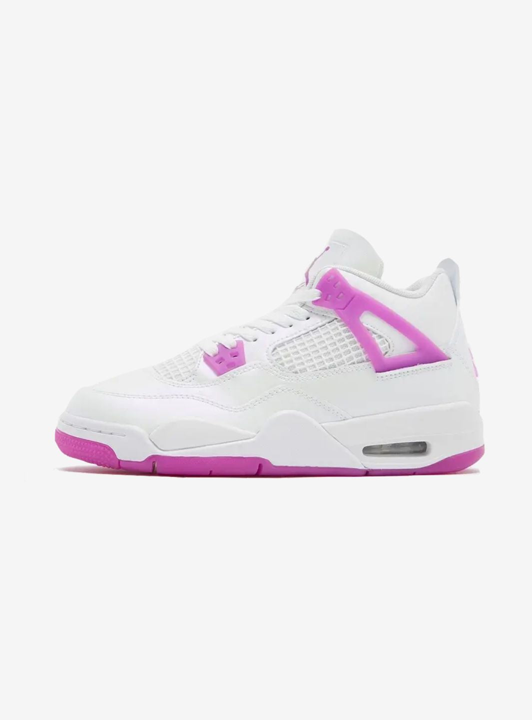 Nike Air Jordan 4 Retro Hyper Violet sneakers alte in viola bianco - vista laterale