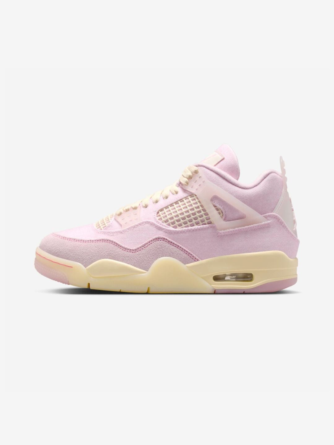 Nike Air Jordan 4 Retro Iced Carmine sneakers alte in bianco rosso - vista laterale