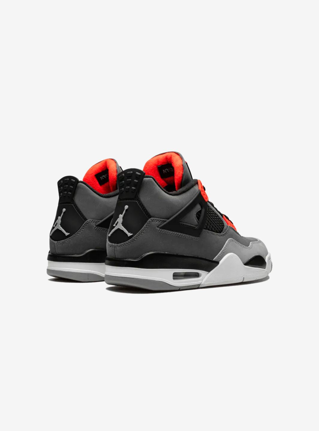 Nike Air Jordan 4 Retro Infrared sneakers alte in grigio rosso - dettaglio suola