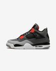 Nike Air Jordan 4 Retro Infrared sneakers alte in grigio rosso - vista laterale