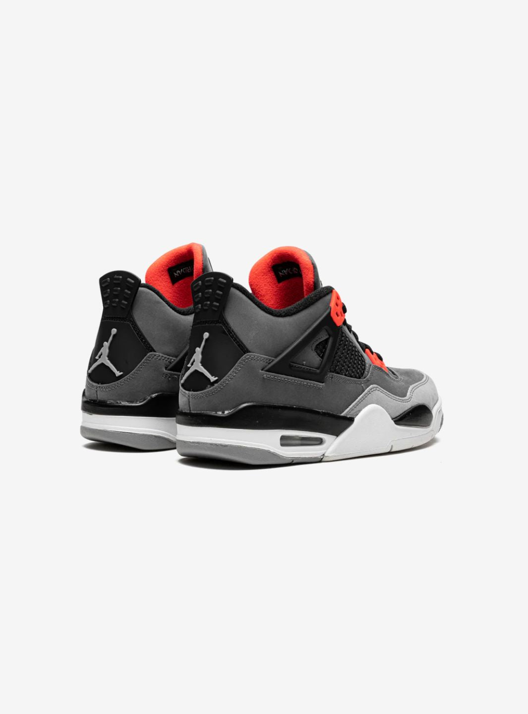 Nike Air Jordan 4 Retro Infrared sneakers alte in grigio rosso - dettaglio suola