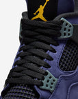 Nike Air Jordan 4 Retro Lakers sneakers alte in viola giallo - dettaglio suola
