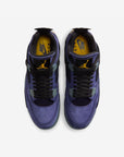 Nike Air Jordan 4 Retro Lakers sneakers alte in viola giallo - vista posteriore