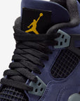 Nike Air Jordan 4 Retro Lakers sneakers alte in viola giallo - dettaglio suola