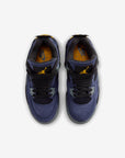 Nike Air Jordan 4 Retro Lakers sneakers alte in viola giallo - vista posteriore