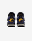 Nike Air Jordan 4 Retro Lakers sneakers alte in viola giallo - vista dall'alto