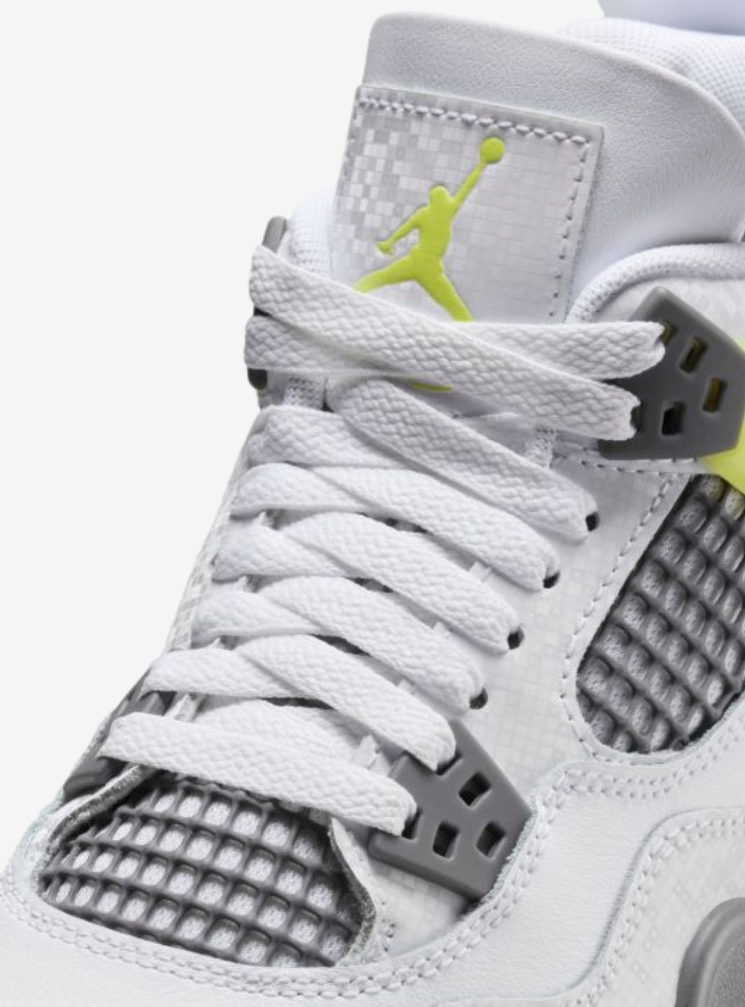 Nike Air Jordan 4 Retro Light Lemon Twist sneakers alte in giallo bianco - dettaglio suola