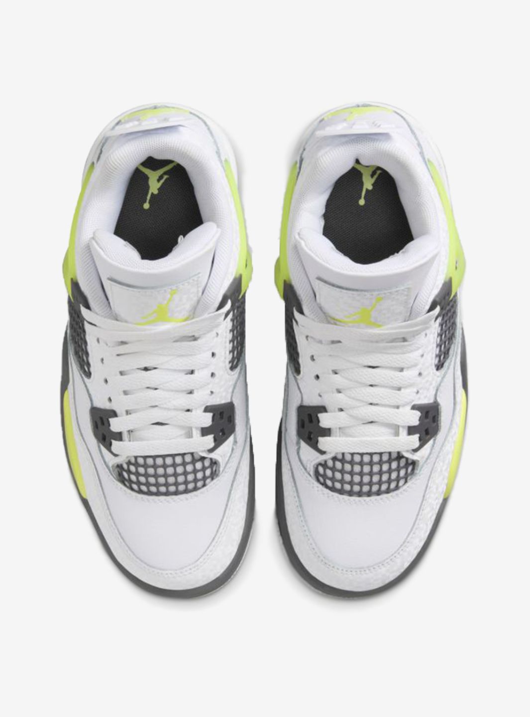 Nike Air Jordan 4 Retro Light Lemon Twist sneakers alte in giallo bianco - vista posteriore