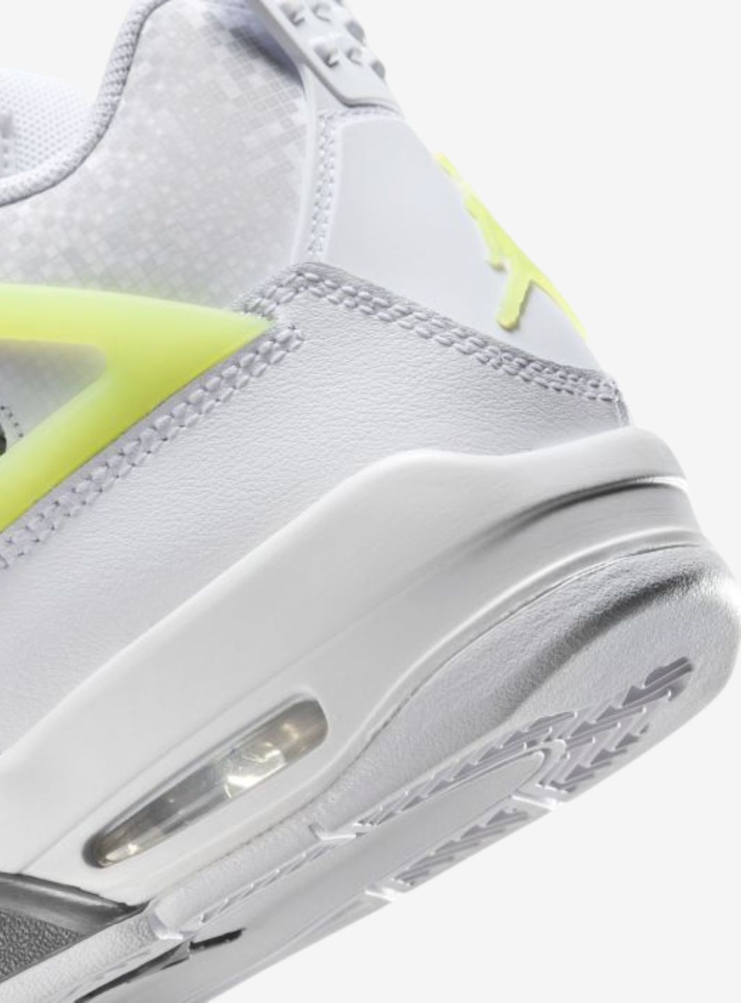 Nike Air Jordan 4 Retro Light Lemon Twist sneakers alte in giallo bianco - dettaglio tomaia