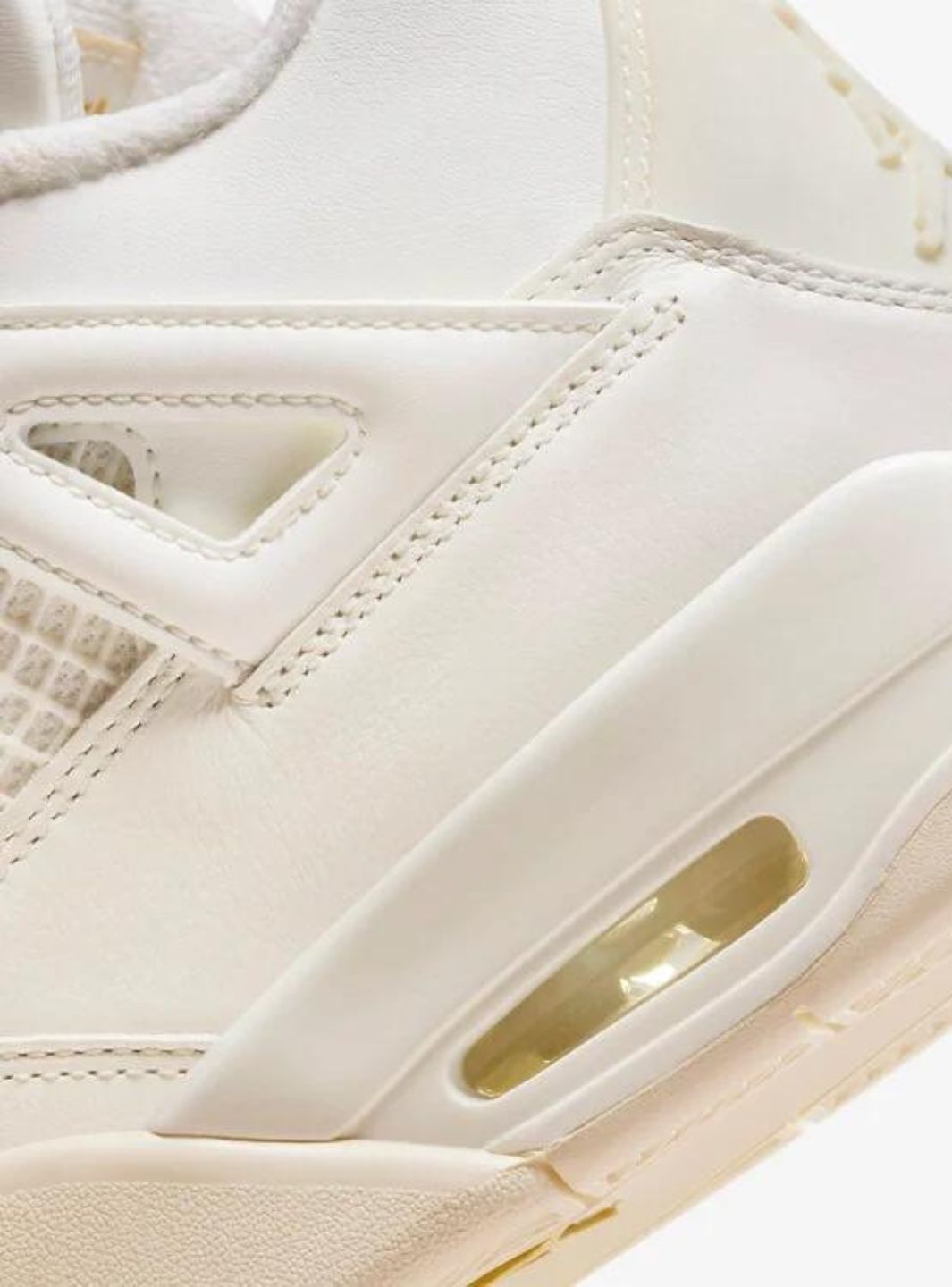 Nike Air Jordan 4 Retro Metallic Gold sneakers alte in bianco oro - vista dall'alto