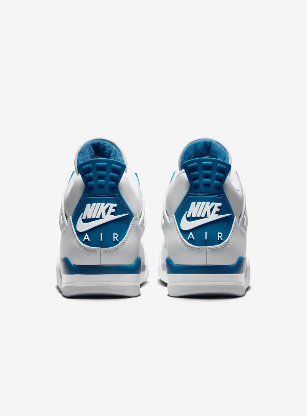 Nike Air Jordan 4 Retro Military Blue sneakers alte in bianco blu - vista dall'alto
