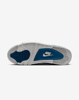 Nike Air Jordan 4 Retro Military Blue sneakers alte in bianco blu - indossate