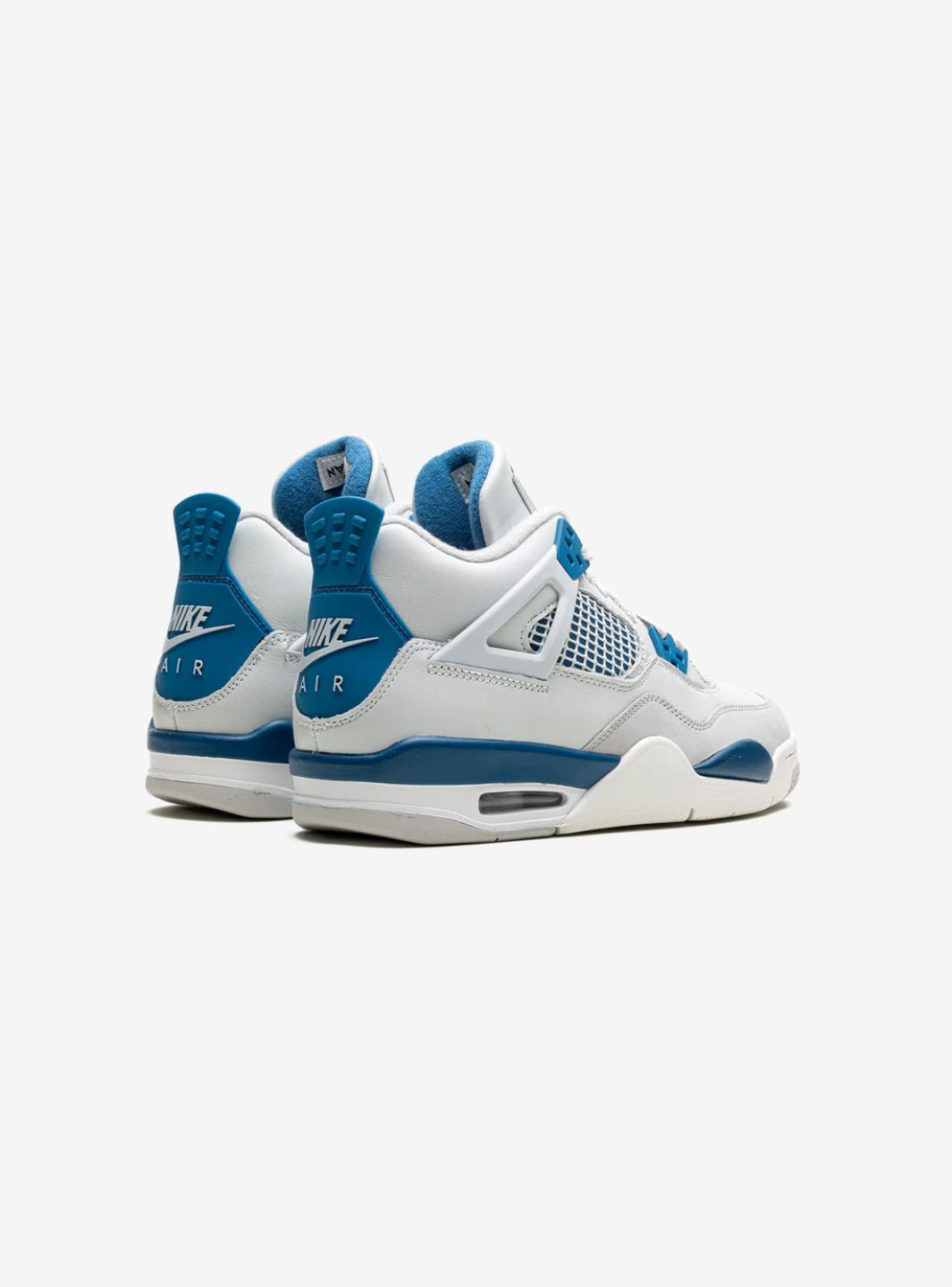 Nike Air Jordan 4 Retro Military Blue sneakers alte in bianco blu - dettaglio suola