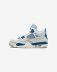 Nike Air Jordan 4 Retro Military Blue sneakers alte in bianco blu - vista laterale