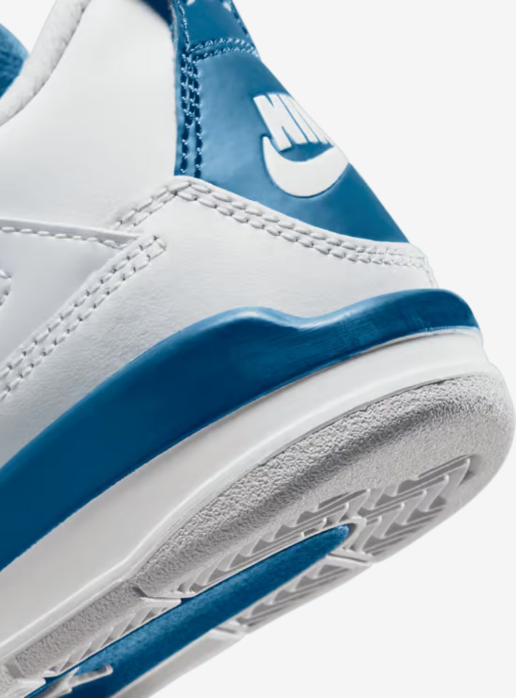 Nike Air Jordan 4 Retro Military Blue sneakers alte in bianco blu - vista posteriore