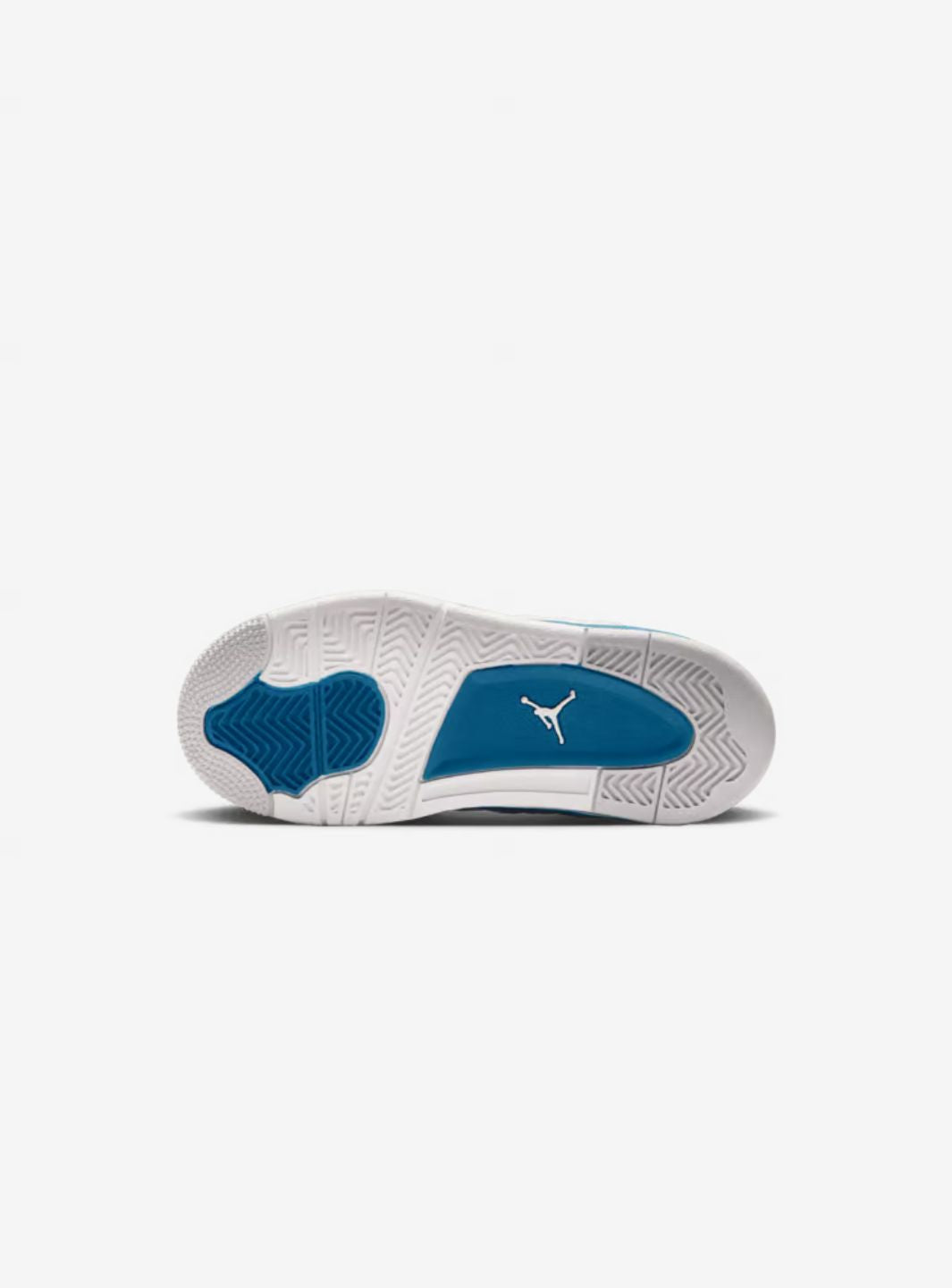 Nike Air Jordan 4 Retro Military Blue sneakers alte in bianco blu - vista dall'alto