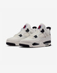 Nike Air Jordan 4 Retro OG Flight Club sneakers alte in bianco nero - vista frontale