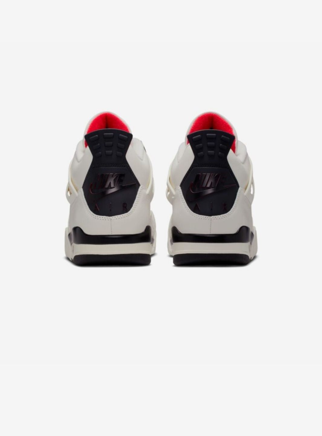 Nike Air Jordan 4 Retro OG Flight Club sneakers alte in bianco nero - vista dall'alto