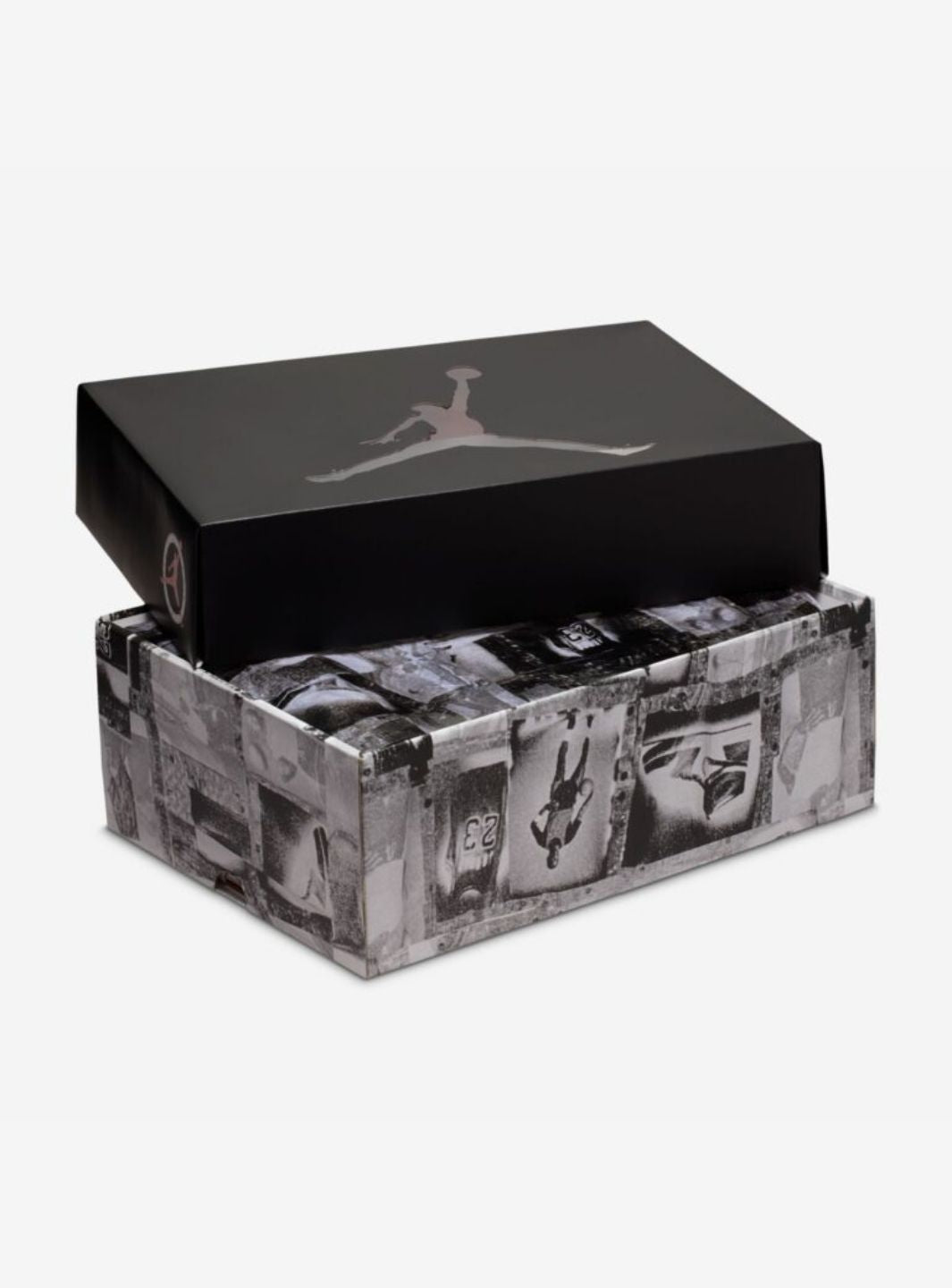 Nike Air Jordan 4 Retro OG Flight Club sneakers alte in bianco nero - vista frontale