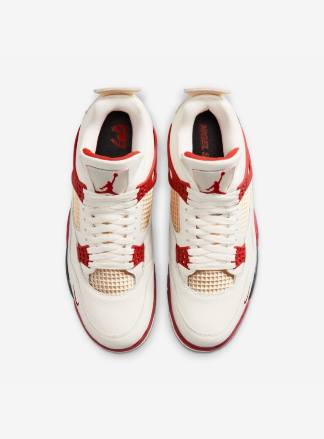 Nike Air Jordan 4 Retro Nigel Sylvester Brick After Brick sneakers alte in marrone rosso - vista posteriore