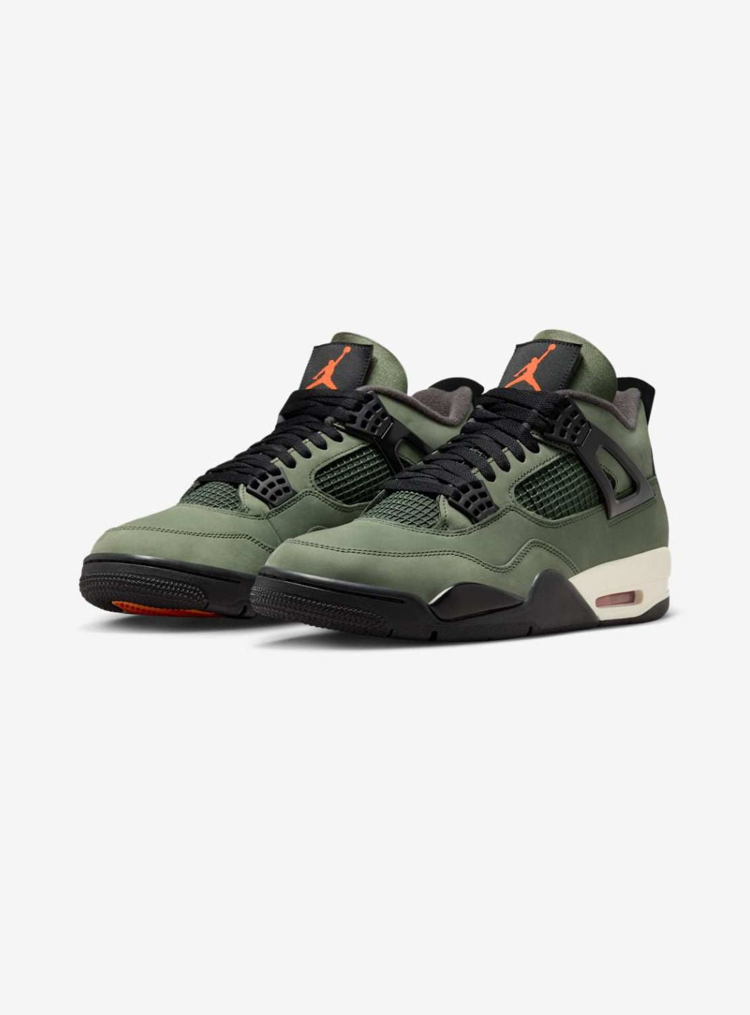 Nike Air Jordan 4 Retro Undefeated sneakers alte in grigio verde - vista frontale