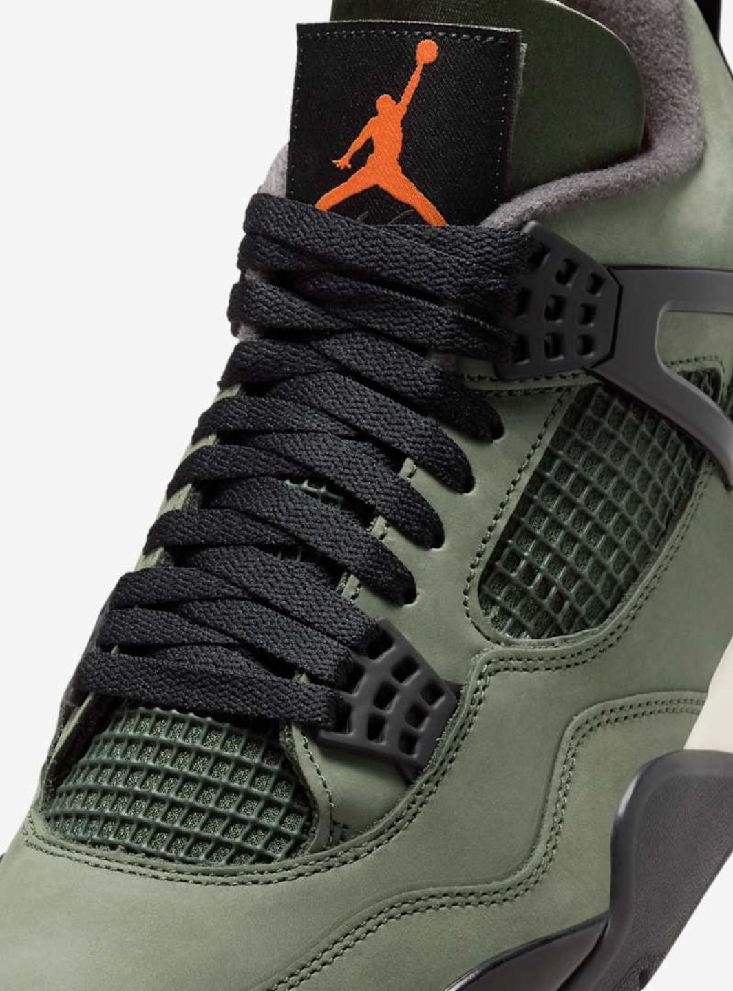 Nike Air Jordan 4 Retro Undefeated sneakers alte in grigio verde - dettaglio suola