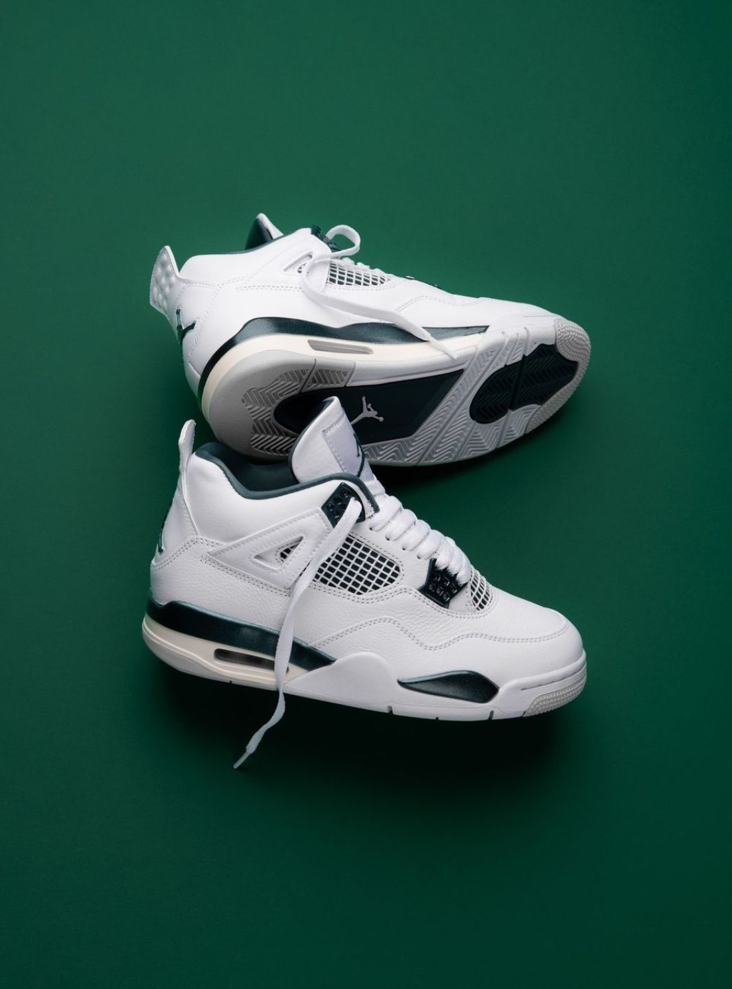 Nike Air Jordan 4 Retro Oxidized Green sneakers alte in verde - dettaglio tallone