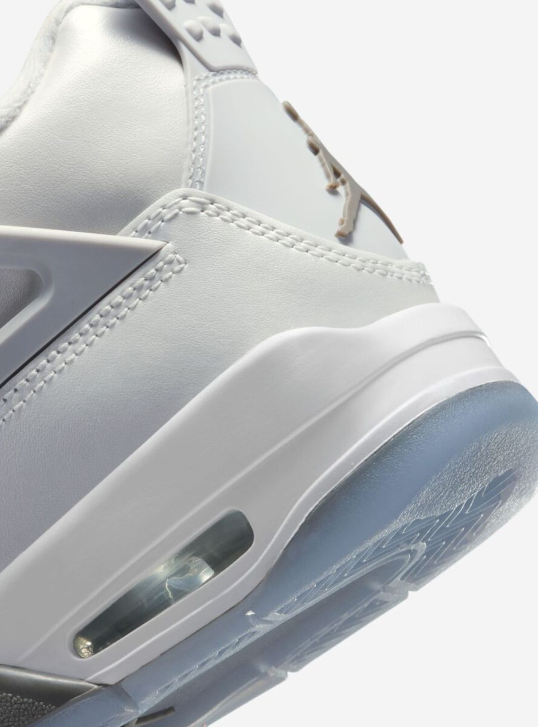 Nike Air Jordan 4 Retro Photon Dust Blue Chill sneakers alte in grigio azzurro - dettaglio tomaia