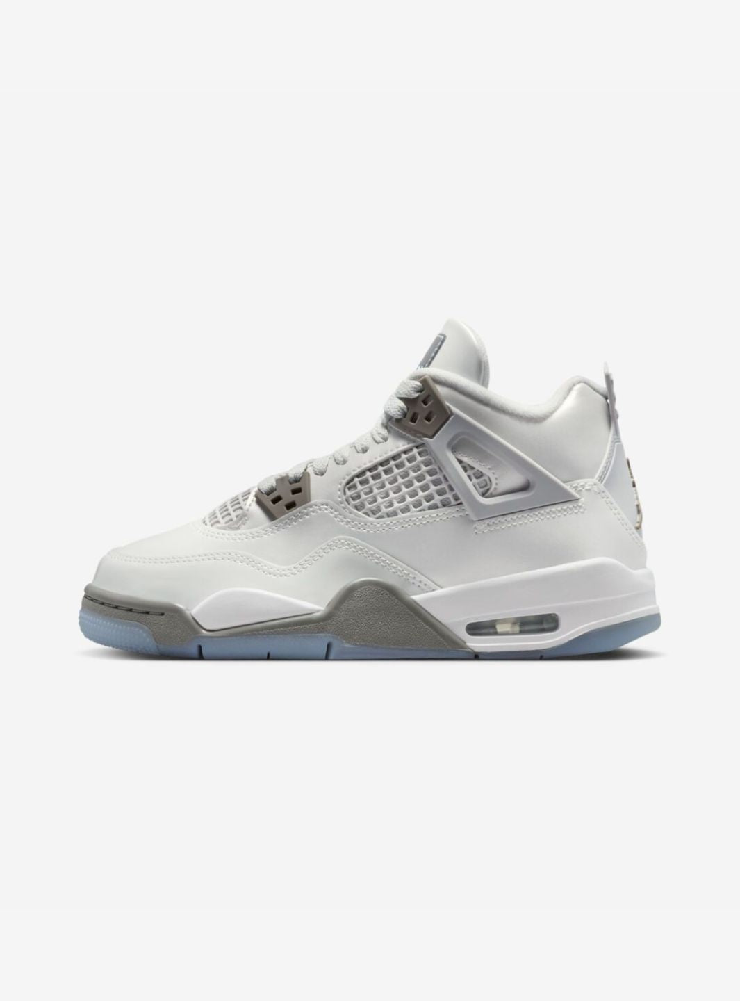 Nike Air Jordan 4 Retro Photon Dust Blue Chill sneakers alte in grigio azzurro - vista laterale
