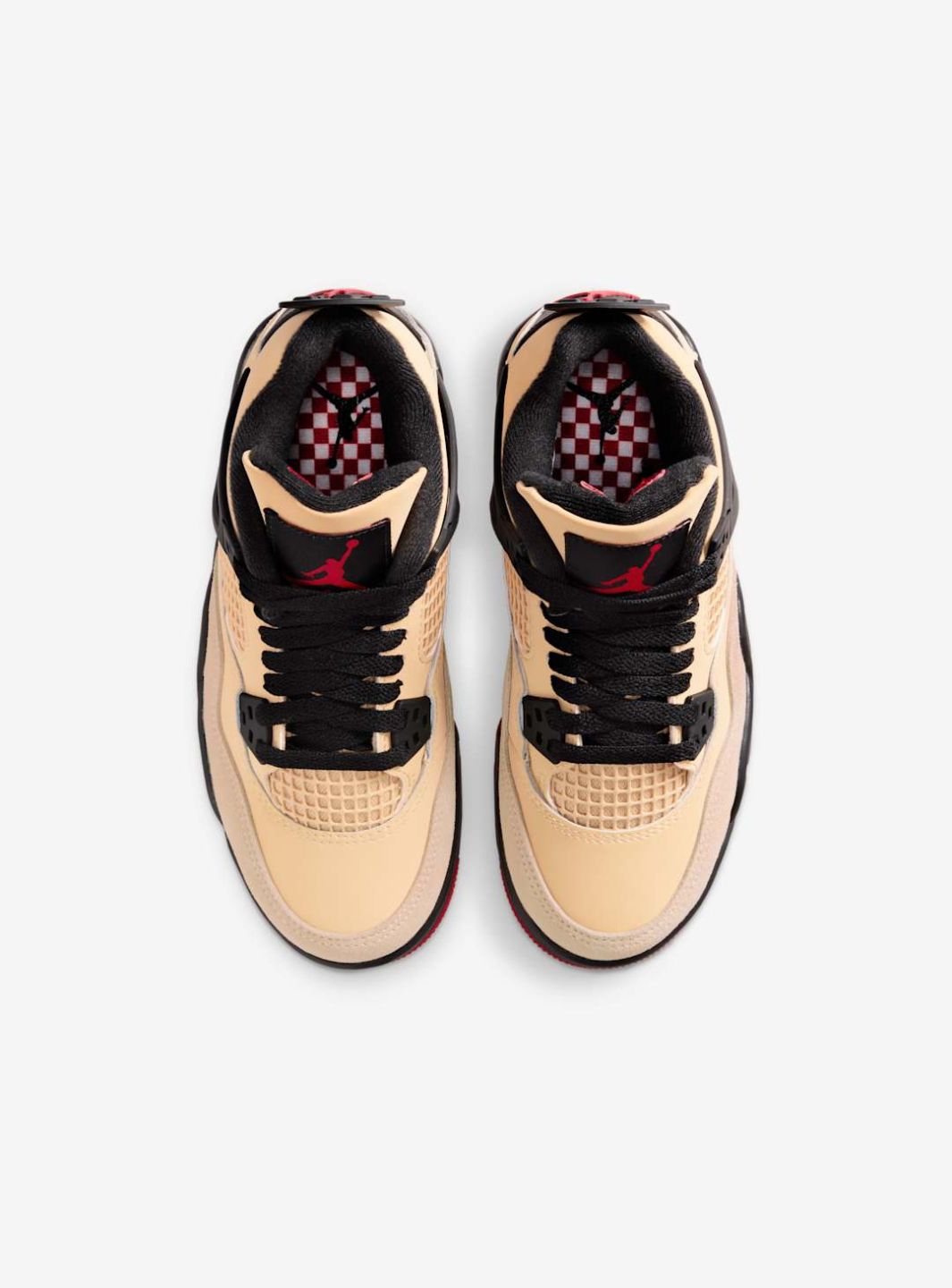 Nike Air Jordan 4 Retro Pizza sneakers alte in bianco rosso - vista posteriore
