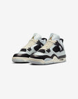 Nike Air Jordan 4 Retro Platinum Gold sneakers alte in bianco oro - vista frontale