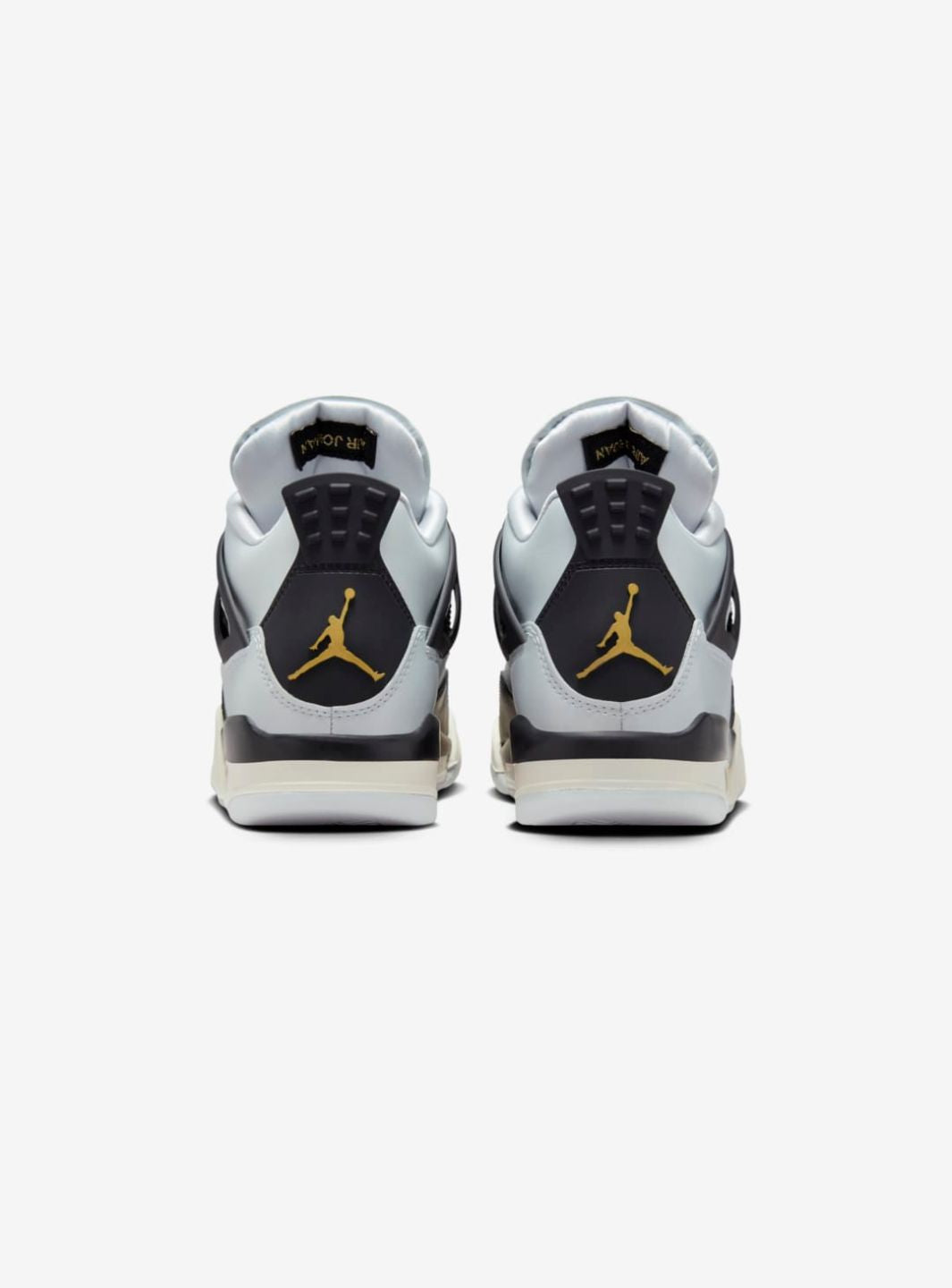 Nike Air Jordan 4 Retro Platinum Gold sneakers alte in bianco oro - vista dall'alto