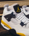 Nike Air Jordan 4 Retro Rare Air Tour Yellow sneakers alte in giallo nero - vista laterale
