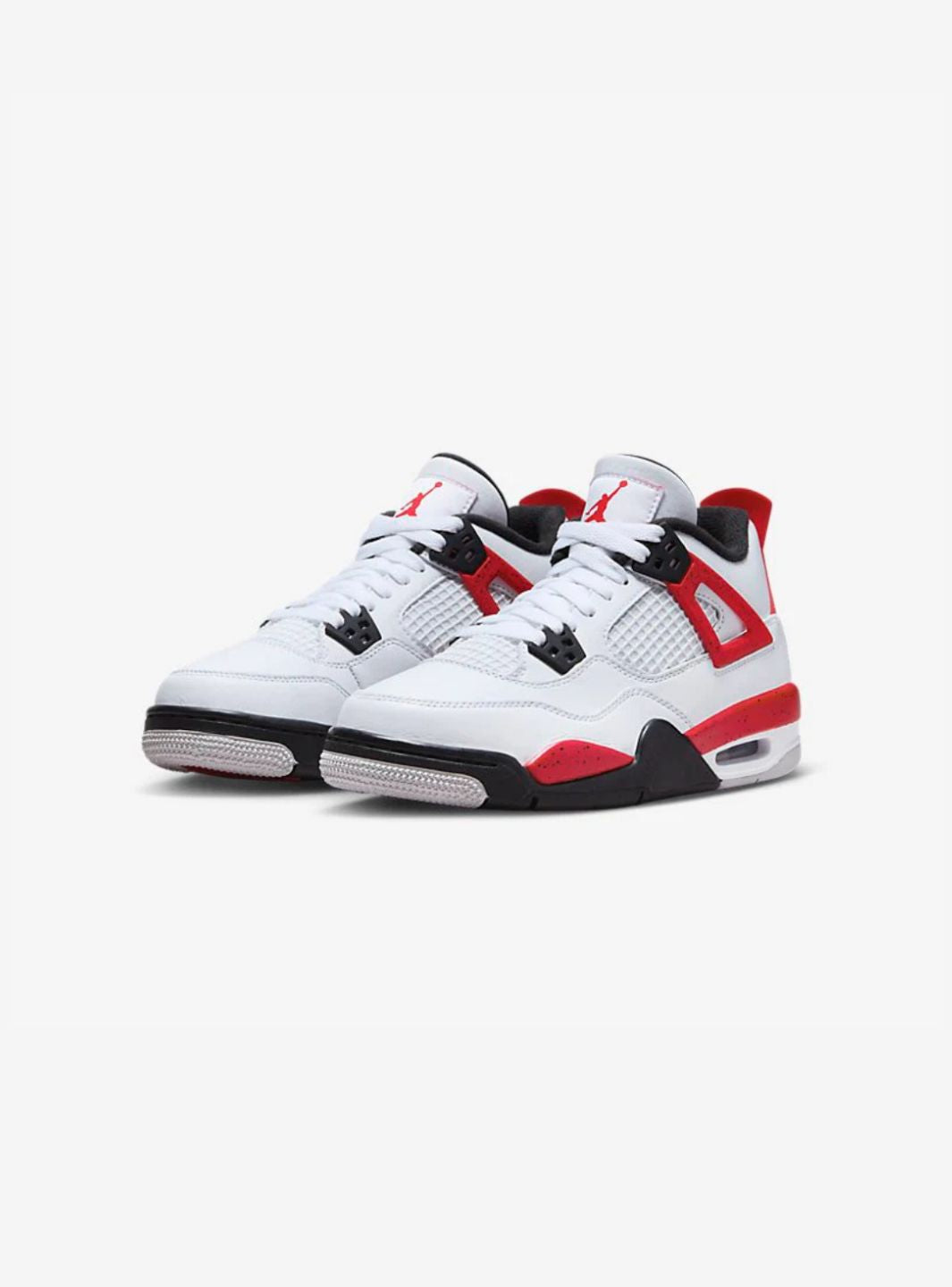 Nike Air Jordan 4 Retro Red Cement sneakers alte in bianco rosso - vista frontale