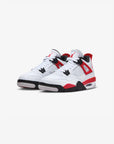 Nike Air Jordan 4 Retro Red Cement sneakers alte in bianco rosso - vista frontale