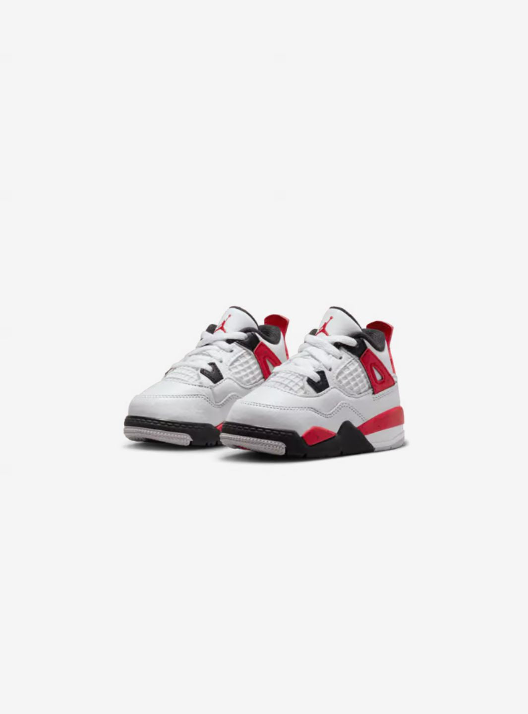 Nike Air Jordan 4 Retro Red Cement sneakers alte in bianco rosso - vista frontale