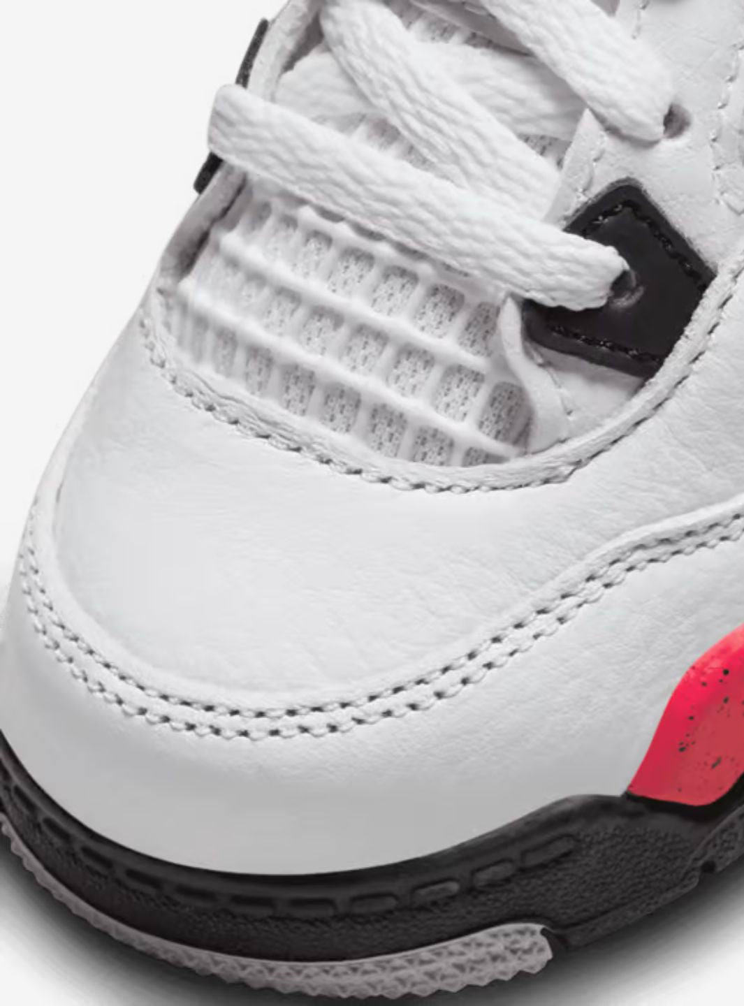 Nike Air Jordan 4 Retro Red Cement sneakers alte in bianco rosso - dettaglio suola