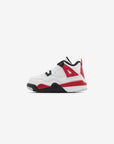 Nike Air Jordan 4 Retro Red Cement sneakers alte in bianco rosso - vista laterale