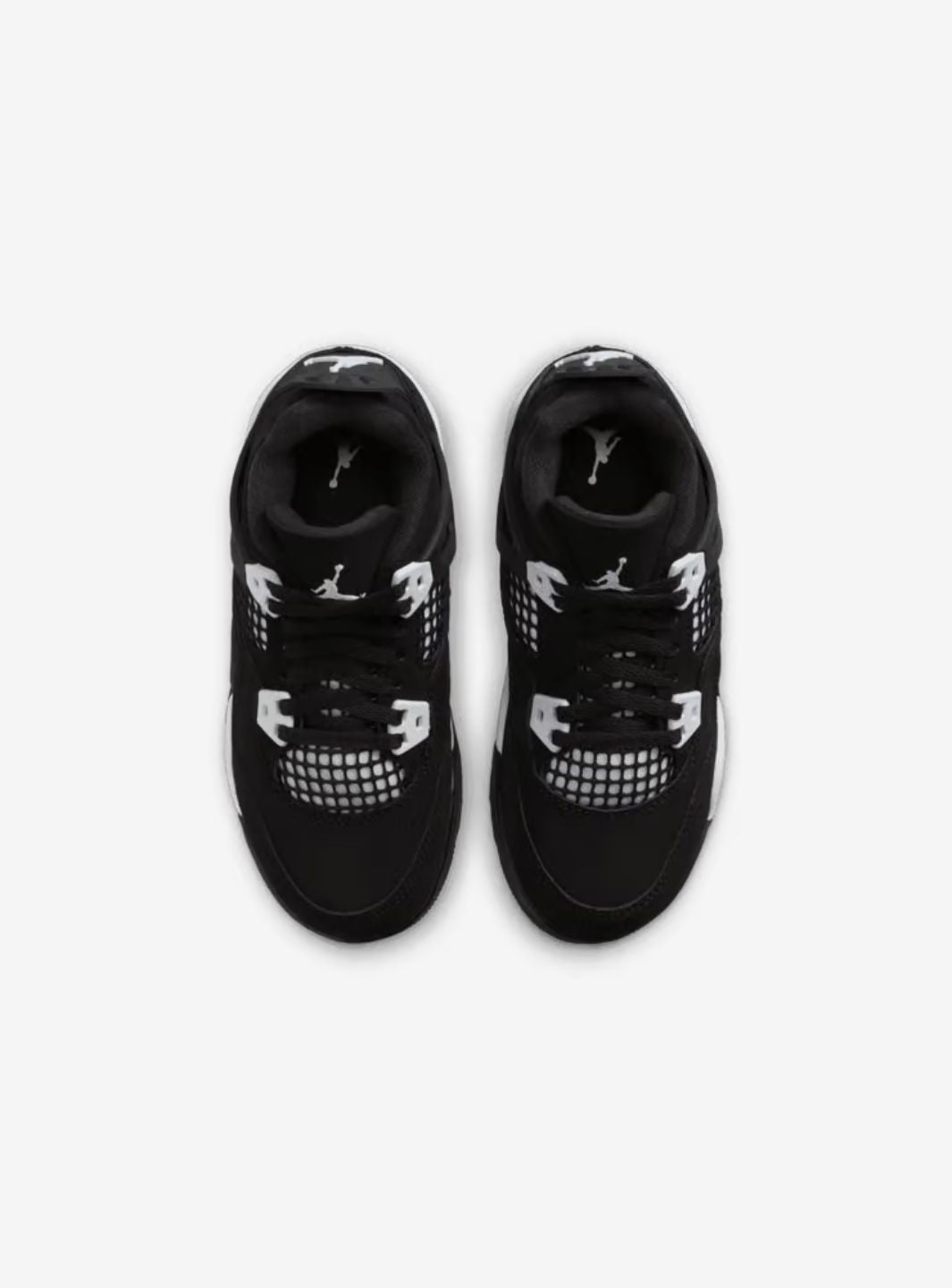 Nike Air Jordan 4 Retro White Thunder sneakers alte in bianco nero - vista posteriore
