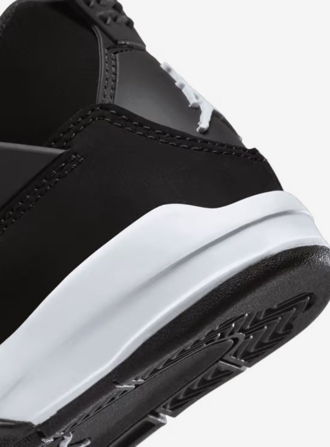 Nike Air Jordan 4 Retro White Thunder sneakers alte in bianco nero - dettaglio tomaia
