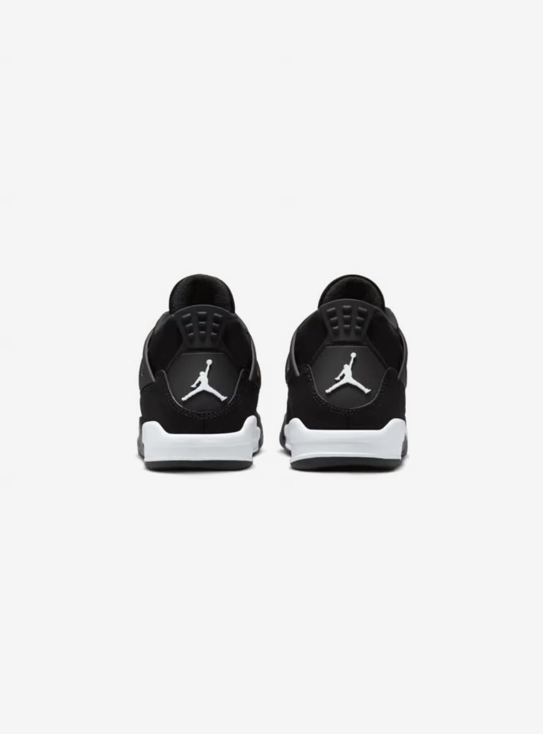 Nike Air Jordan 4 Retro White Thunder sneakers alte in bianco nero - vista dall'alto